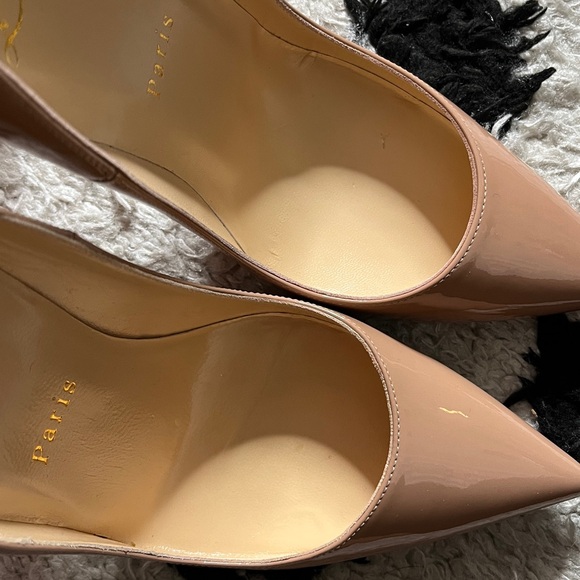 Christian Louboutin size 37.5 so Kate 120 patent nude stilettos new - Picture 5 of 15